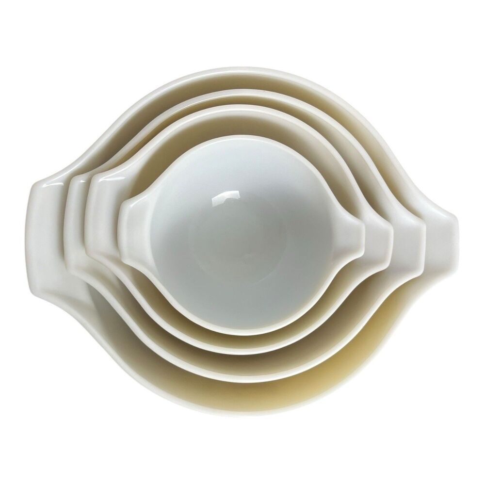 Set Of 4 Vintage Pyrex Forest Fancies Mushroom Cinderella Nesting Mixing Bowls - Picture 3 of 11